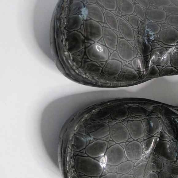 B.O.C. Born of Concept Gray Peggy Crocodile Print Slip-On Clogs Size 7.5/38.5 - Picture 4 of 16